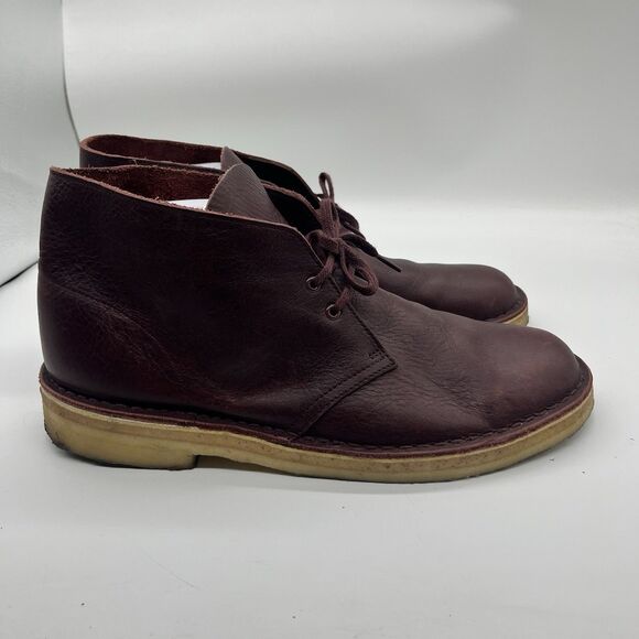 Other - Clarks Originals Men's Desert Boot 9.5 M Burgundy Tumbled Leather 26125547